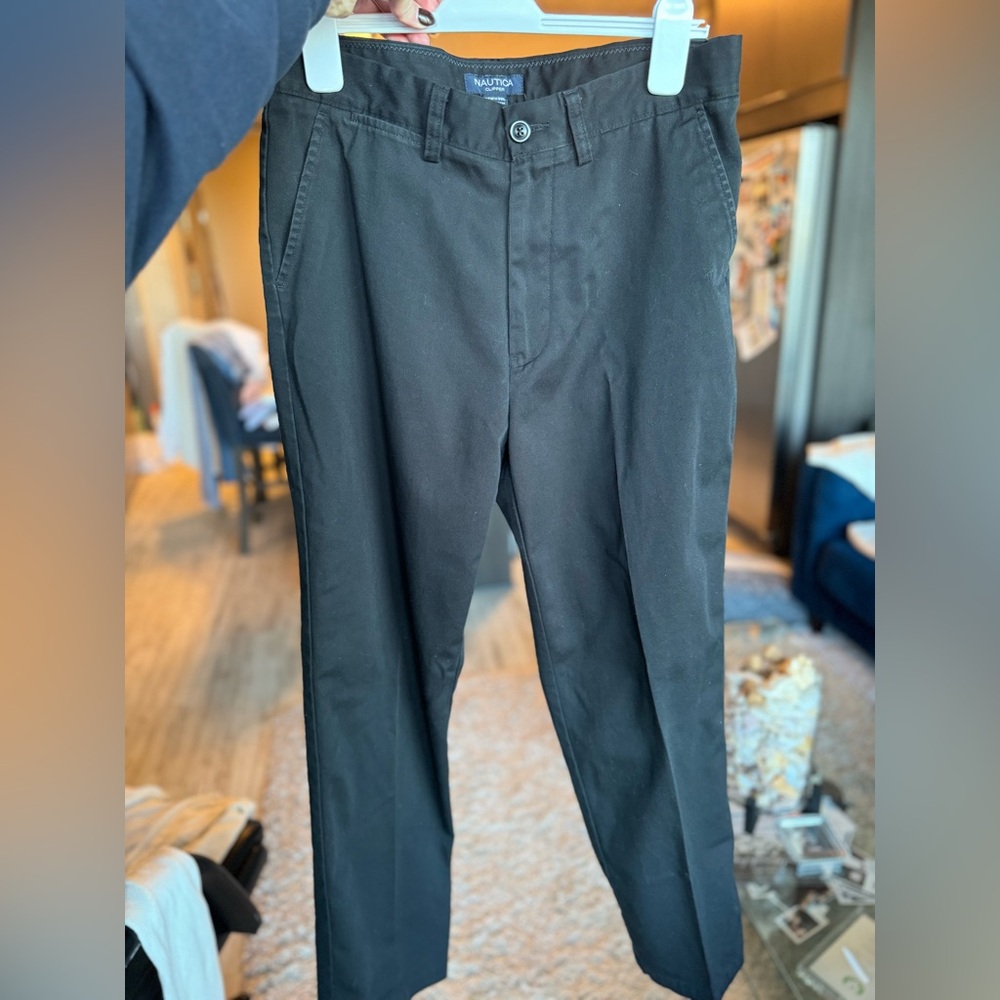 Nautica clipper pleated dress pants